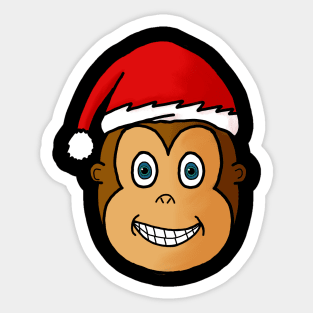 Christmas Monkey Sticker